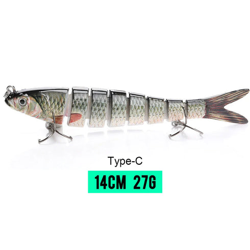 10/14cm Sinking Wobblers Fishing Lures Jointed Crankbait Swimbait 8 Segment Hard Artificial Bait For Fishing Tackle Lure